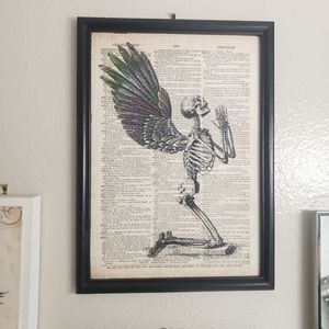Skeleton with Wings Wall Art
